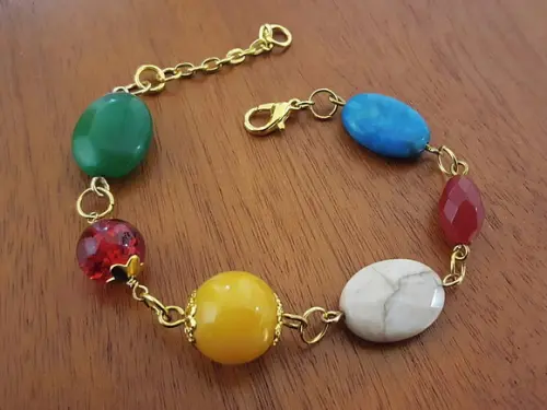 Pulseira de Pedras Naturais Coloridas
