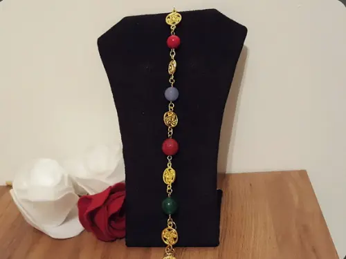 Pulseira de Pedras Naturais Coloridas