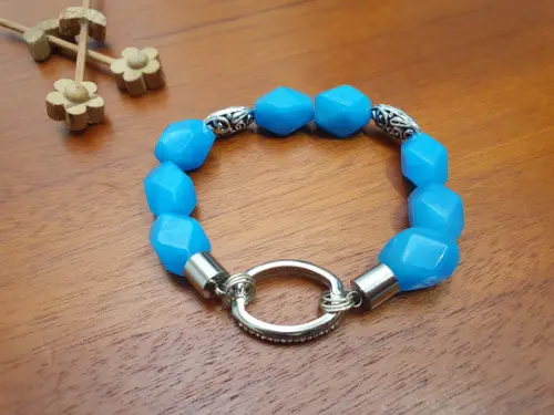 Pulseira de Pedras Naturais Jade Celeste