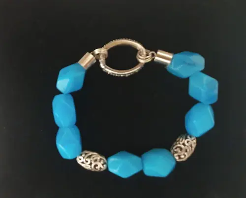 Pulseira de Pedras Naturais Jade Celeste