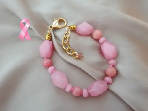 Pulseira de Pedras Naturais Jade e Morganite