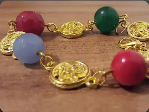 Pulseira de Pedras Naturais Coloridas