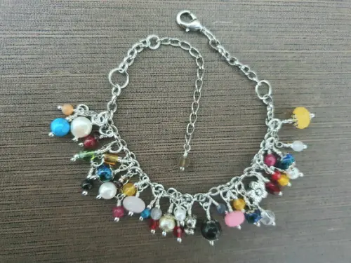 Pulseira de Pedras Naturais Multicoloridas