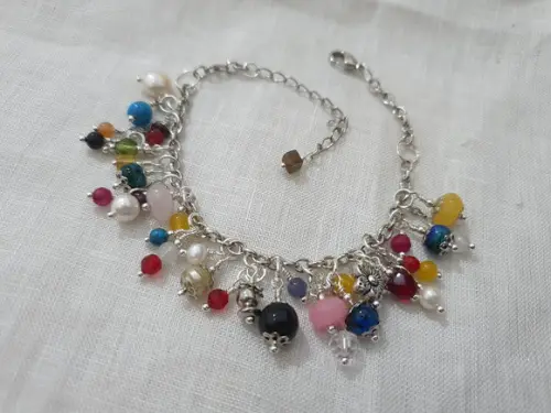 Pulseira de Pedras Naturais Multicoloridas