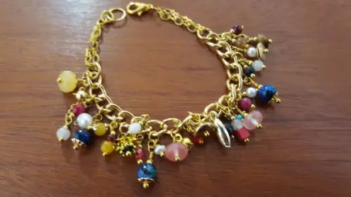 Pulseira de Pedras Naturais Multicoloridas