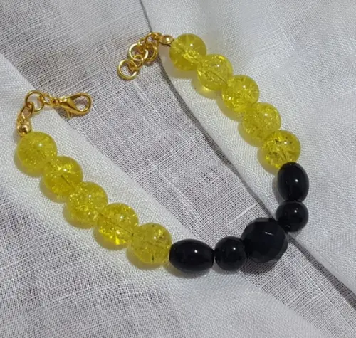 Pulseira de Pedras Naturais Ônix e Cristais Fusion