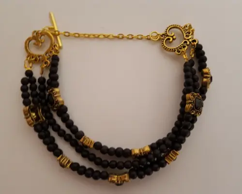 Pulseira de Pedras naturais/ouro velho
