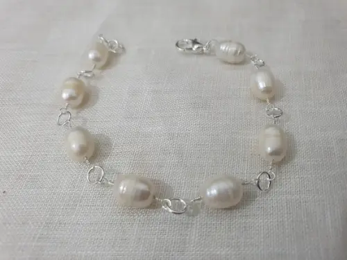 Pulseira de Pérolas Barrocas