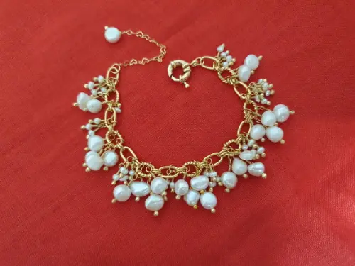 Pulseira de Pérolas Naturais