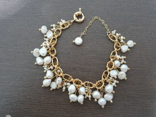 Pulseira de Pérolas Naturais