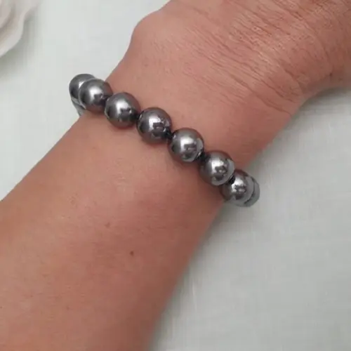 Pulseira de Pérolas Shell Grafite