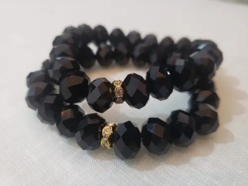 Pulseiras de Cristais Preto