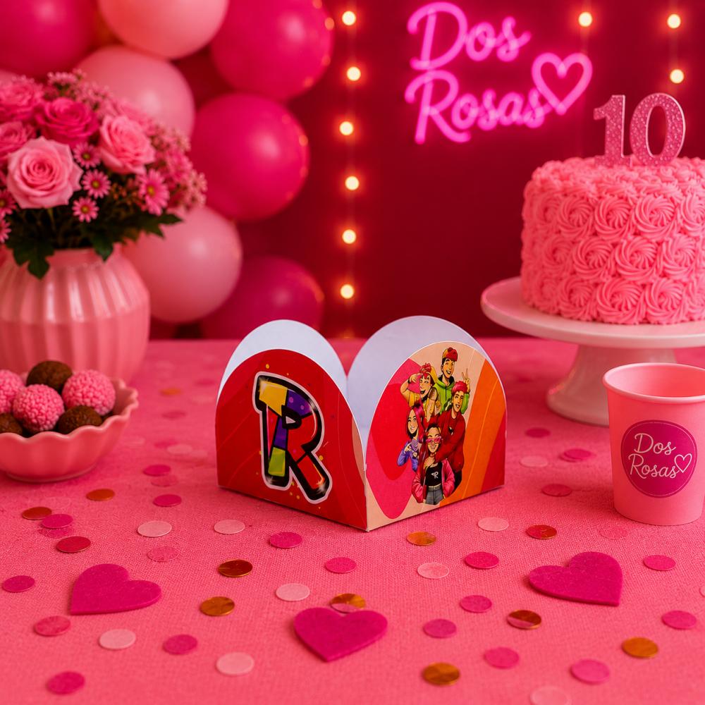 Forminha para Doce Festa Lembrancinha Aniversario Dos Rosa