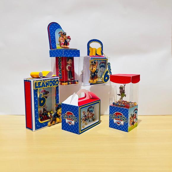 Kit 40 Caixas Shaker Personalizadas Festa Patrulha Canina