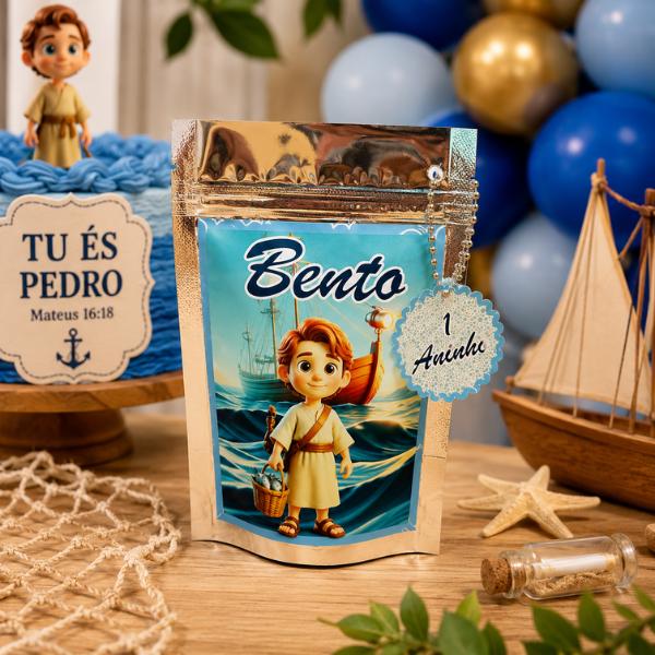 Saquinho Metalizado Personalizado Lembrancinha de Festa de Aniver