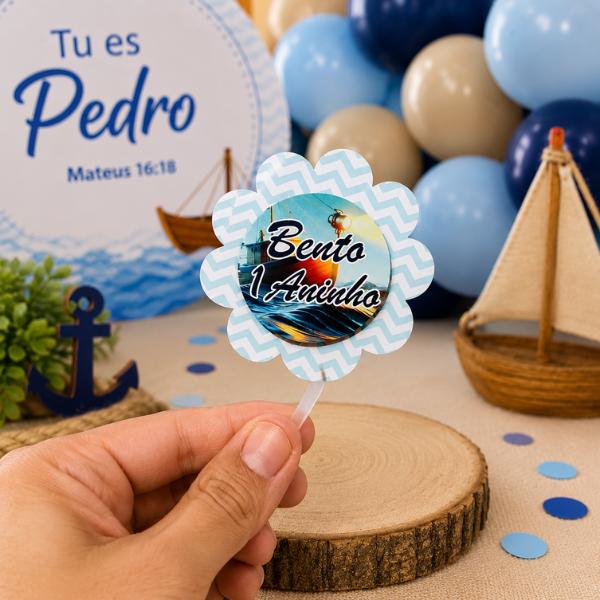 Topper de Doce Personalizado Lembrancinha Festa de Aniversario Tu