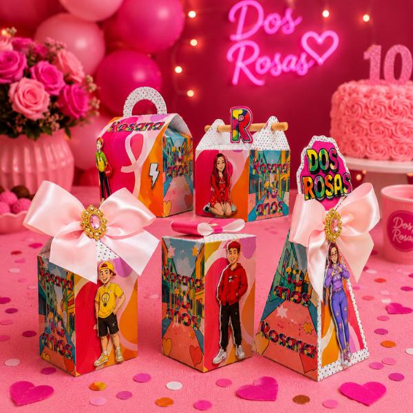 Kit 20 Caixas 3D Personalizadas Lembrancinha Festa de Aniversario
