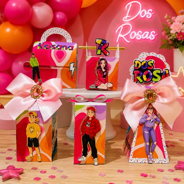 Kit 30  Caixas 3D Personalizadas Lembrancinha Festa de Aniversari