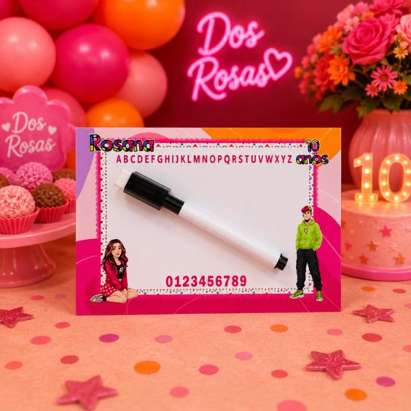 Lousa Mágica 3em1 Personalizada com caneta e apagador lembrancin