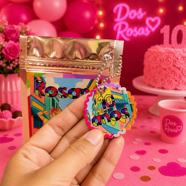 Saquinho Metalizado Personalizado Lembrancinha de Festa de Aniver