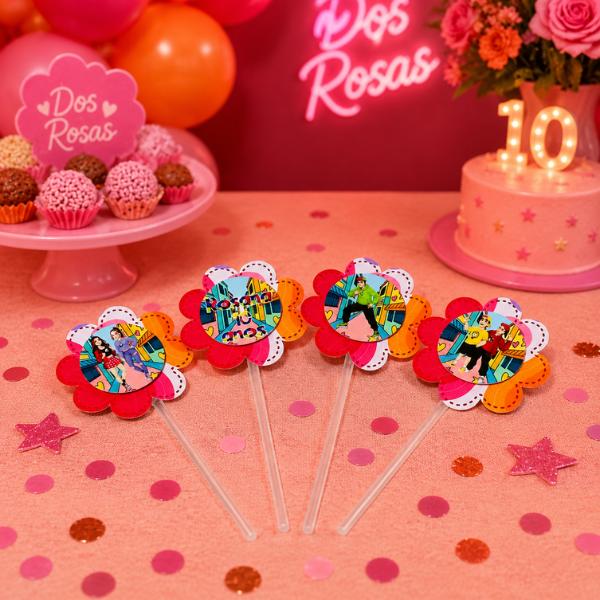 Topper de Doce Personalizado Lembrancinha Festa de Aniversario do