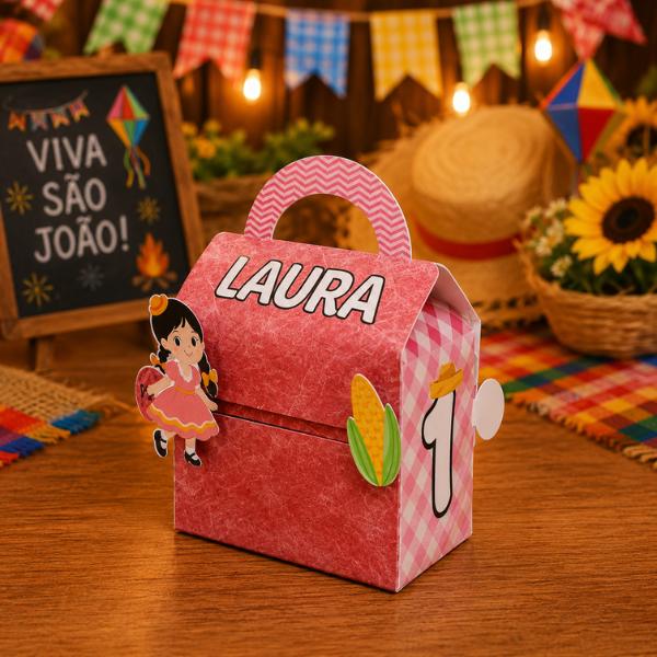 Kit 20 Caixas 3D Personalizadas Lembrancinha Festa de Aniversario