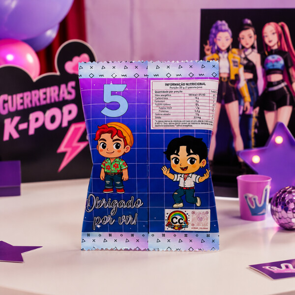 Saquinho personalizado para Salgadinho Chipbag Lembrancinha Festa