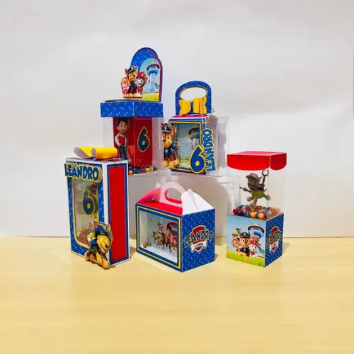 Kit 30 Caixas Shaker Personalizadas Festa Patrulha Canina