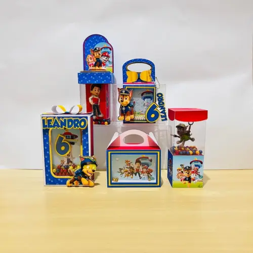 Kit 40 Caixas Shaker Personalizadas Festa Patrulha Canina