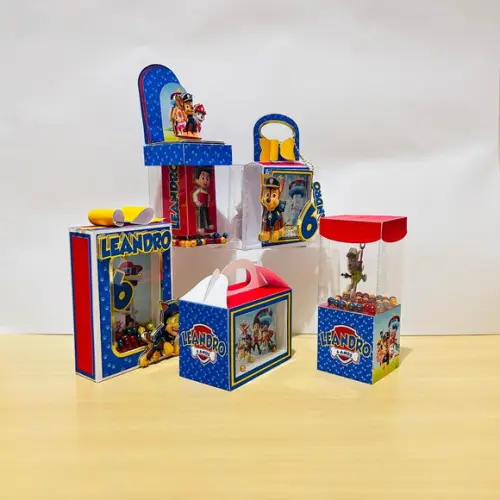 Kit 40 Caixas Shaker Personalizadas Festa Patrulha Canina