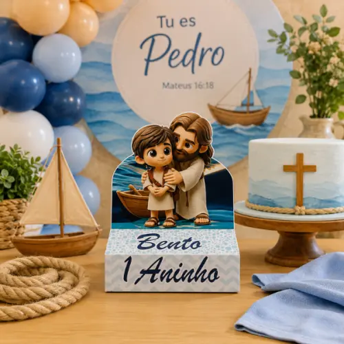 Porta Bis Duplo Personalizado Lembrancinha Festa Aniversario Tu És Pedro