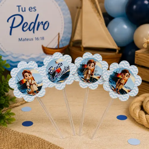 Topper de Doce Personalizado Lembrancinha Festa de Aniversario Tu