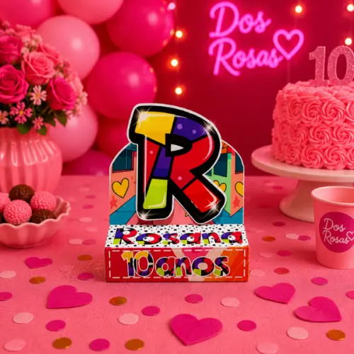 Porta Bis Duplo Personalizado Lembrancinha Festa Aniversario dos Rosa