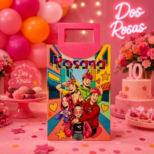 Sacolinha P Personalizada Lembrancinha Festa de Aniversario dos Rosa