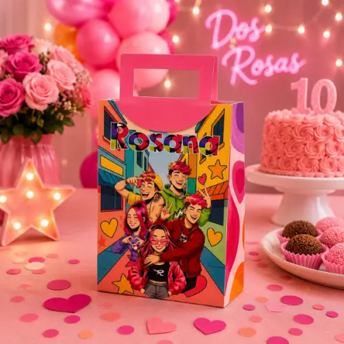 Sacolinha P Personalizada Lembrancinha Festa de Aniversario dos R