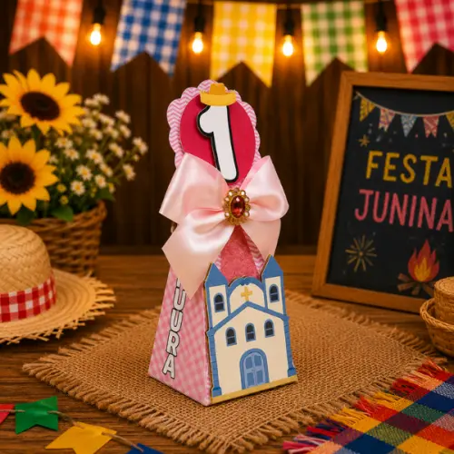 Kit 20 Caixas 3D Personalizadas Lembrancinha Festa de Aniversario