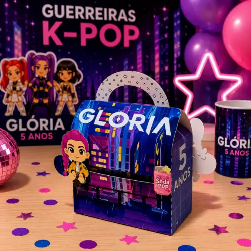 Kit 20 Caixas 3D Personalizadas Lembrancinha Festa de Aniversario