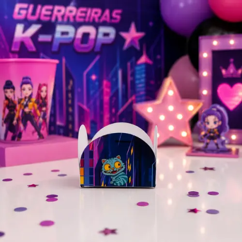 Forminha para Doce Festa Lembrancinha Aniversario Guerreiras K-po