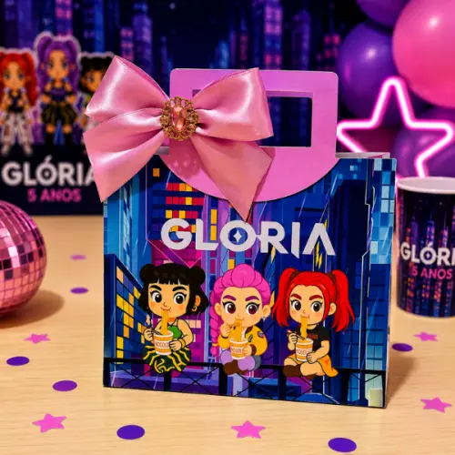 Sacola Horizontal M Personalizada Lembrancinha Festa de Aniversar