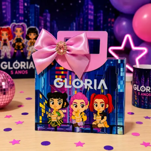 Sacola Horizontal M Personalizada Lembrancinha Festa de Aniversar