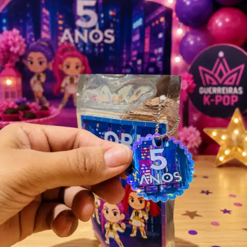 Saquinho Metalizado Personalizado Lembrancinha de Festa de Aniver