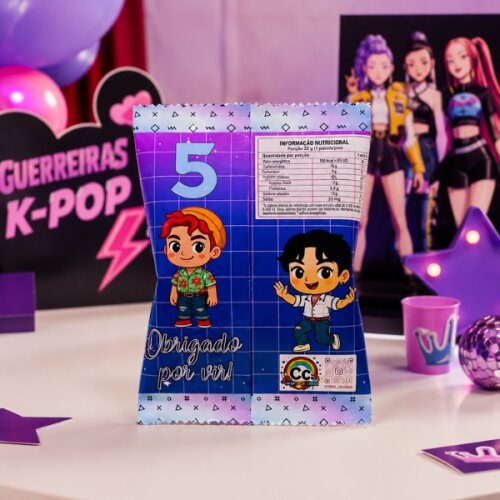 Saquinho personalizado para Salgadinho Chipbag Lembrancinha Festa