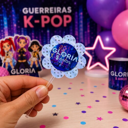 Topper de Doce Personalizado Lembrancinha Festa de Aniversario Gu