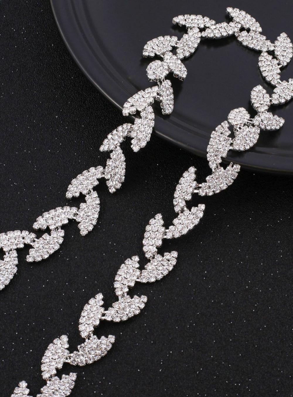 Cinto folhas de prata