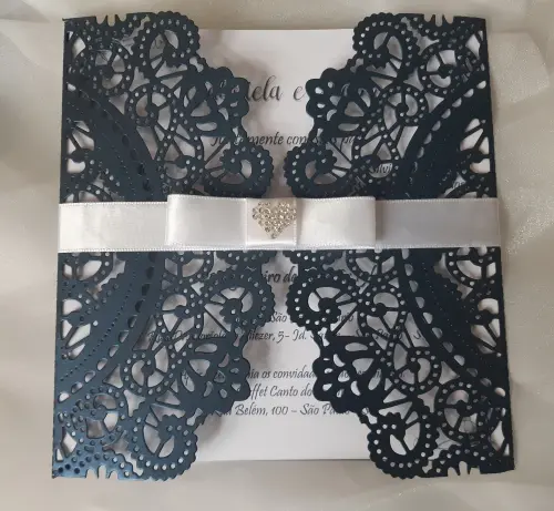 Convite de Casamento Renda - várias cores