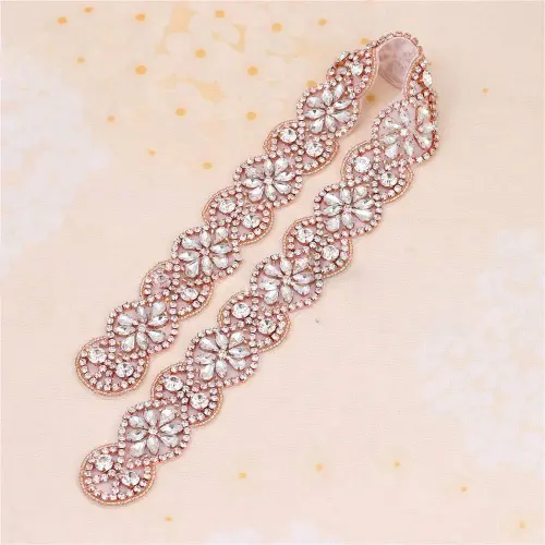 Cinto Rosé Gold de strass