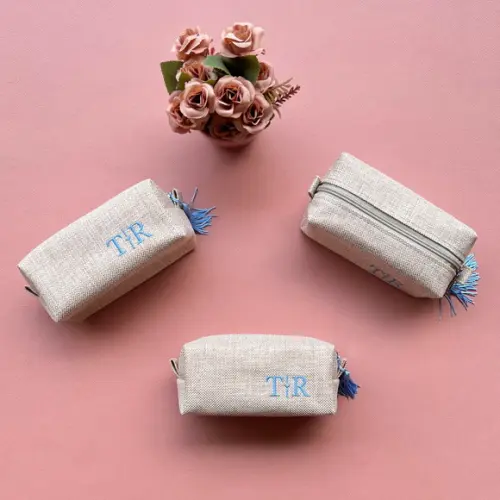 Necessaire Box P Juta Tecido