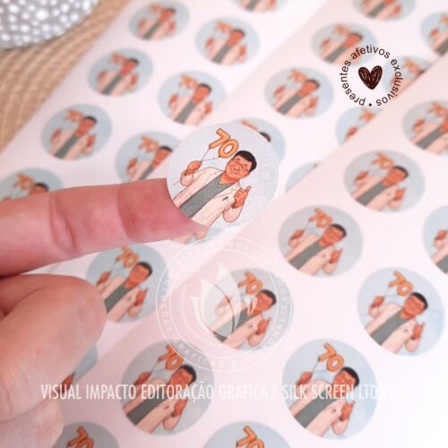 Adesivo Vinil Personalizado 2,5 cm | Etiqueta Adesiva | A partir de 30 Unidades