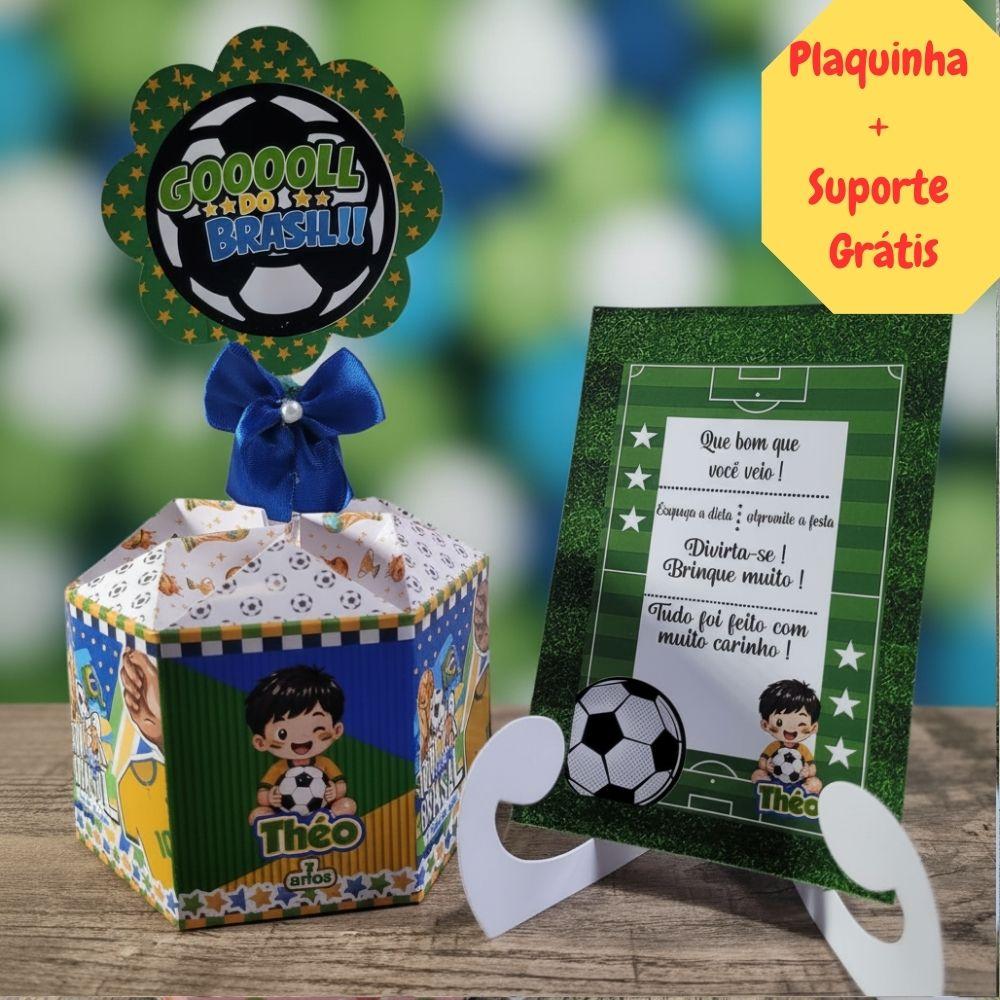 Centro de Mesa Copa do Mundo+ Plaquinha /Cachepô Brasil