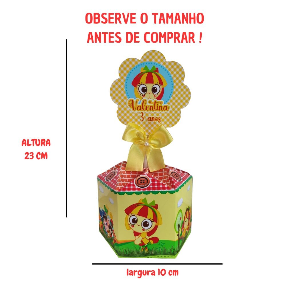 10 Centros de Mesa Personalizado Sítio do Picapau Amarelo Emilia